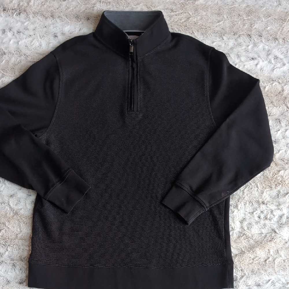 Ted Baker Textured 1/4 Zip - Picture 2 of 4